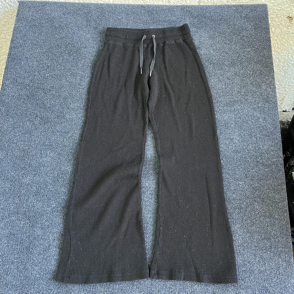 BP. Sweatpants Womens Small Black Knit Wide Leg Drawstring Elastic Waist‎ Lounge